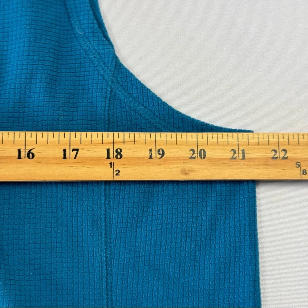 Orvis Women’s Fleece Jacket Vest‎ Full Zip Waffle-Knit Polyester Blue Large